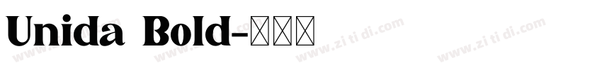 Unida Bold字体转换